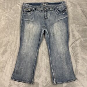 Hydraulic Jeans Womens 24 Short Y2K Wide Bootcut Stretch Flex Comfort Blue